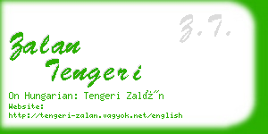 zalan tengeri business card
